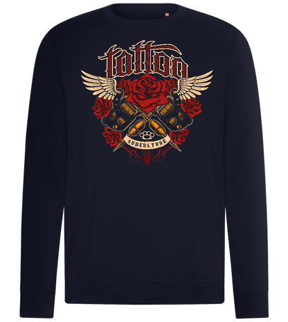 Subculture Tattoo Design - Comfort unisex sweater_FRENCH NAVY_front