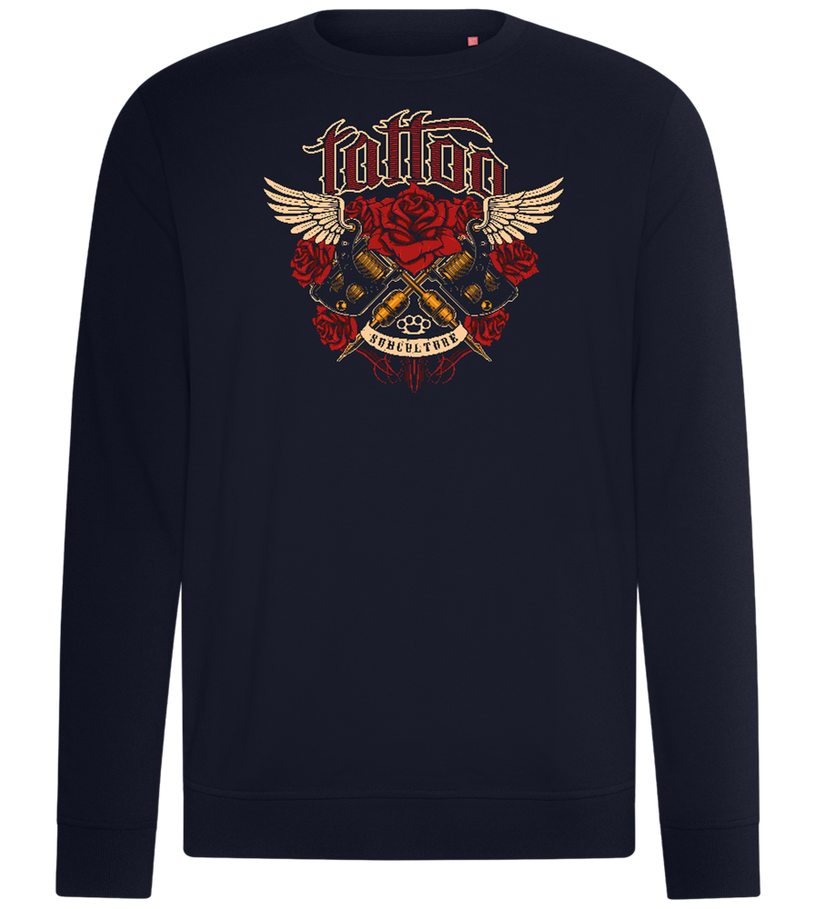 Subculture Tattoo Design - Comfort unisex sweater_FRENCH NAVY_front