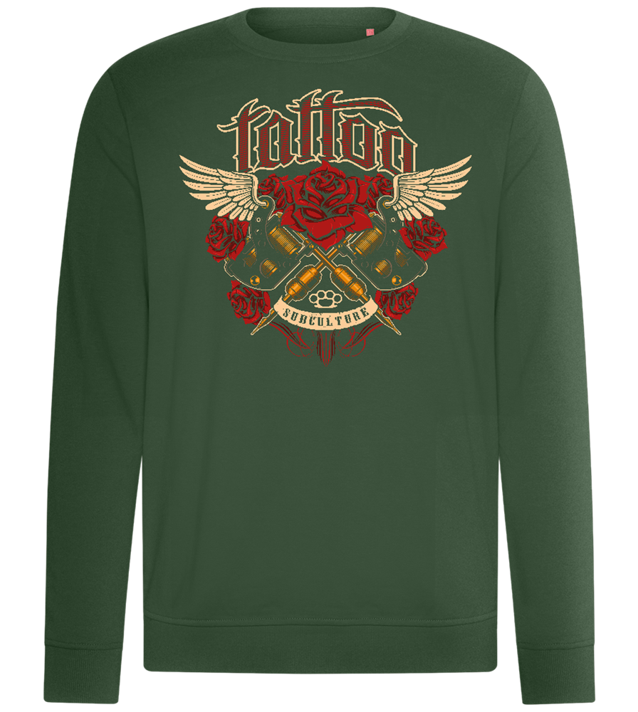 Subculture Tattoo Design - Comfort unisex sweater_GREEN BOTTLE_front