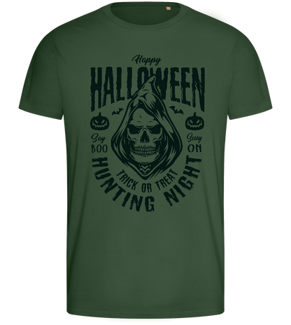 Halloween Night Hunting Design - Basic men's fitted t-shirt_GREEN BOTTLE_front