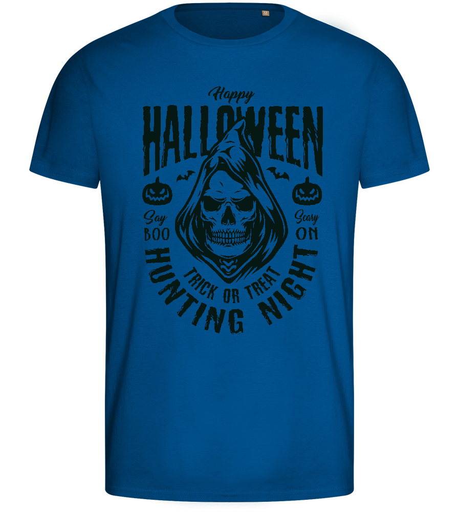 Halloween Night Hunting Design - Basic men's fitted t-shirt_ROYAL_front