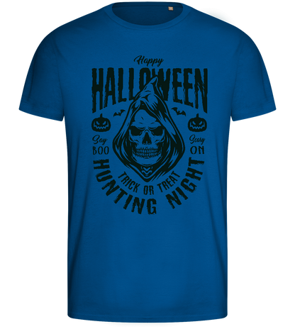 Halloween Night Hunting Design - Basic men's fitted t-shirt_ROYAL_front