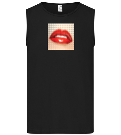 Polkadot Design - Basic men's tank top_DEEP BLACK_front