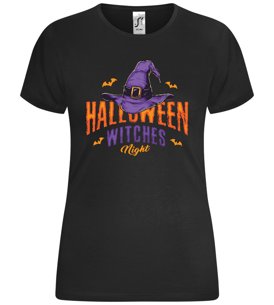 The Halloween Witches Night Design - Comfort women's t-shirt_DEEP BLACK_front