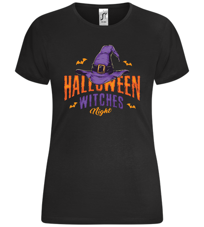 The Halloween Witches Night Design - Comfort women's t-shirt_DEEP BLACK_front