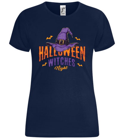 The Halloween Witches Night Design - Comfort women's t-shirt_MARINE_front