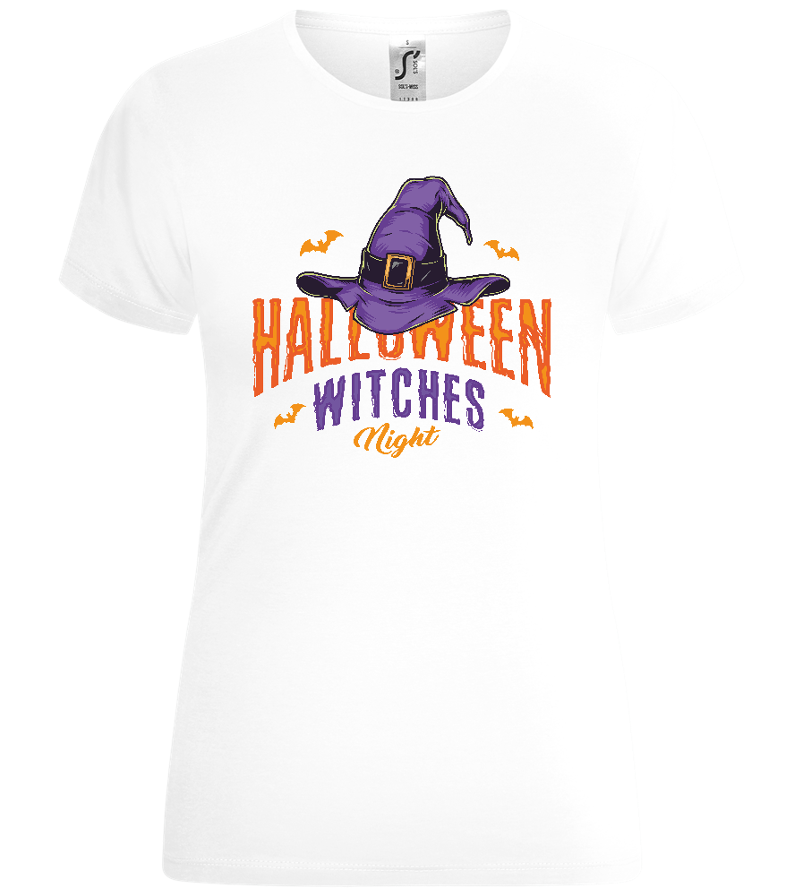 The Halloween Witches Night Design - Comfort women's t-shirt_WHITE_front