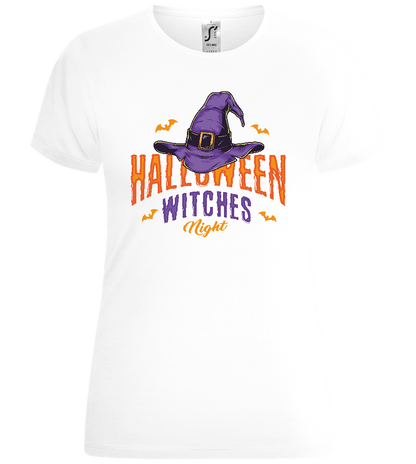 The Halloween Witches Night Design - Comfort women's t-shirt_WHITE_front