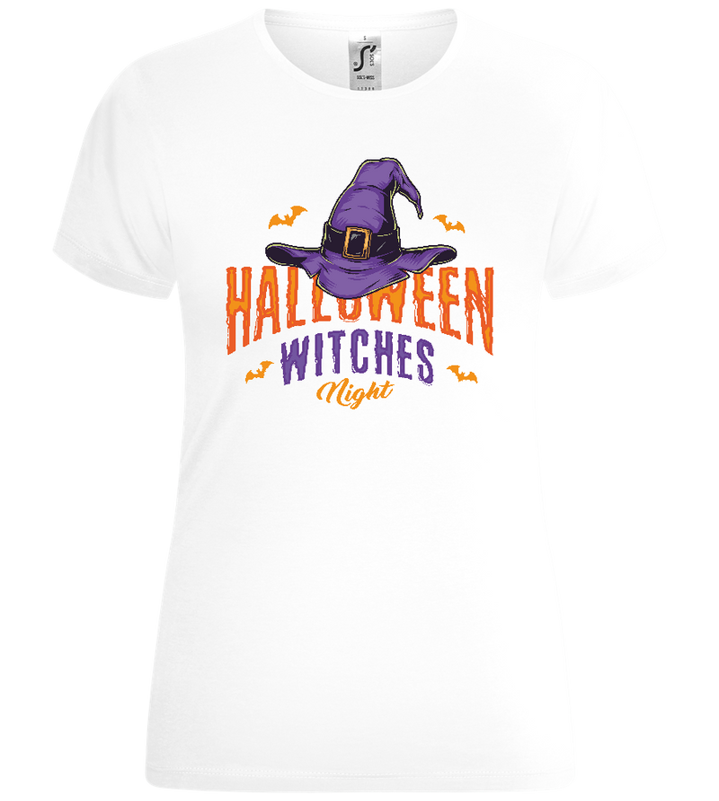 The Halloween Witches Night Design - Comfort women's t-shirt_WHITE_front