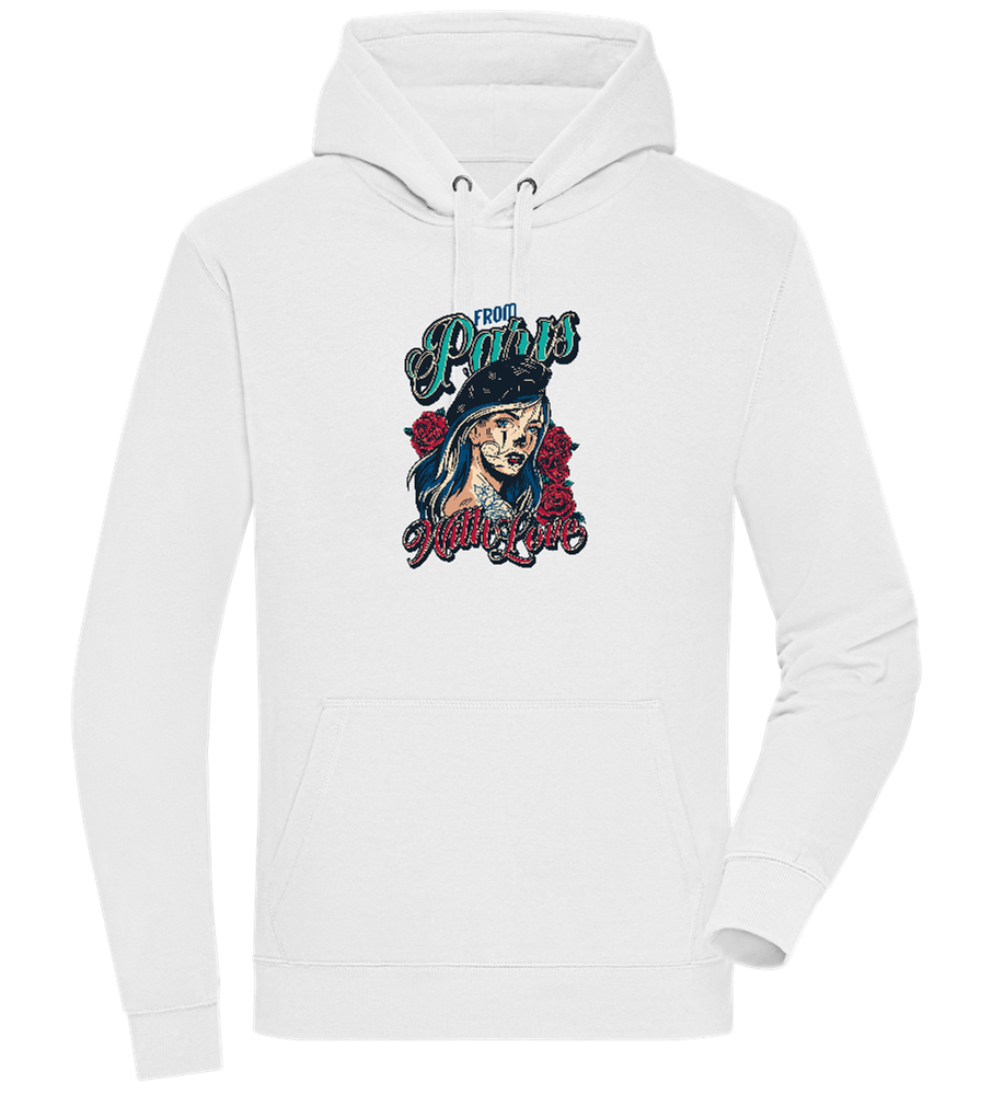 From Paris With Love Design - Premium unisex hoodie_WHITE_front