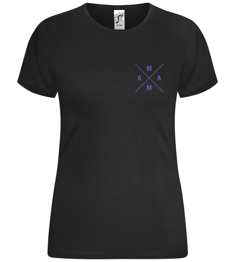 Mama Logo Design - Comfort women's t-shirt_DEEP BLACK_front