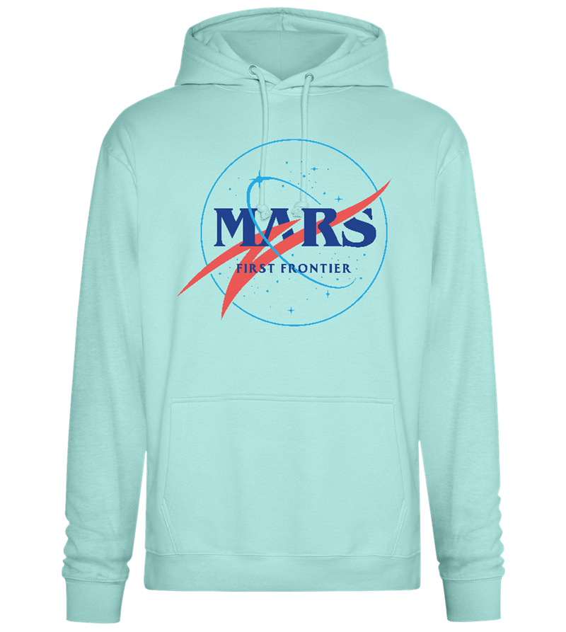 Mars First Frontier Design - Premium Essential Unisex Hoodie_ARCTIC BLUE_front