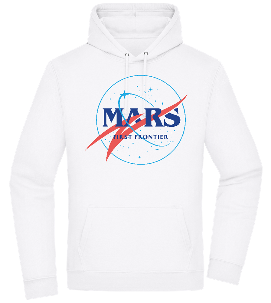 Mars First Frontier Design - Premium Essential Unisex Hoodie_WHITE_front