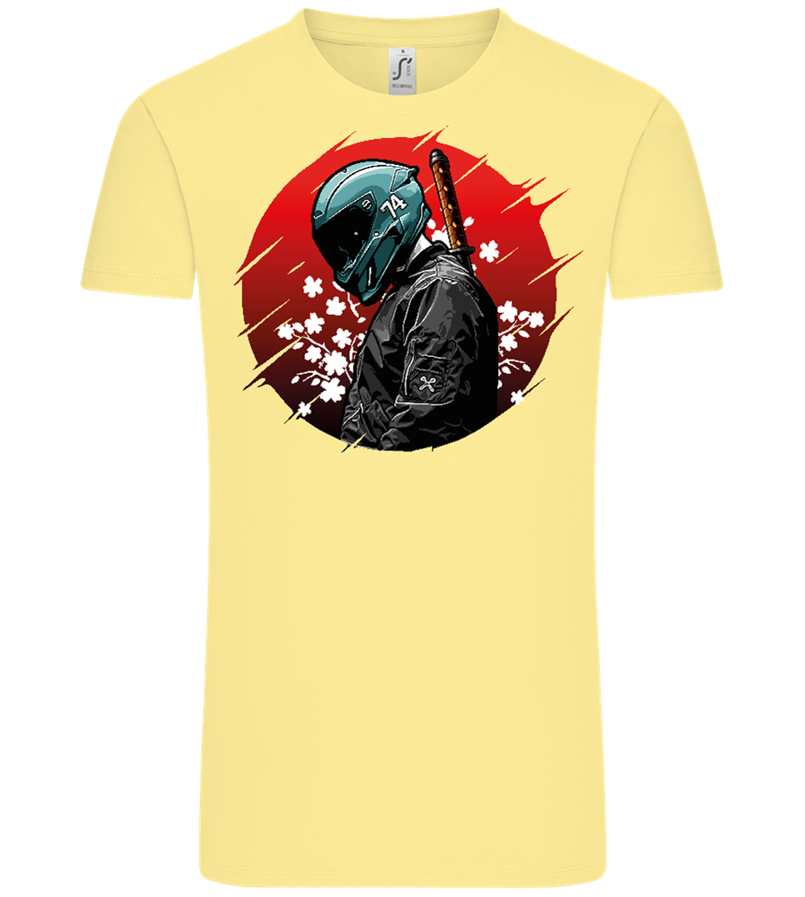 Red Samurai Design - Comfort Unisex T-Shirt_AMARELO CLARO_front