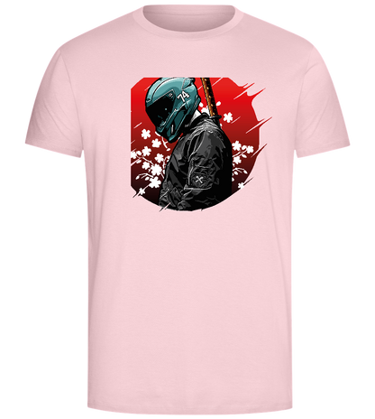 Red Samurai Design - Comfort Unisex T-Shirt_CANDY PINK_front