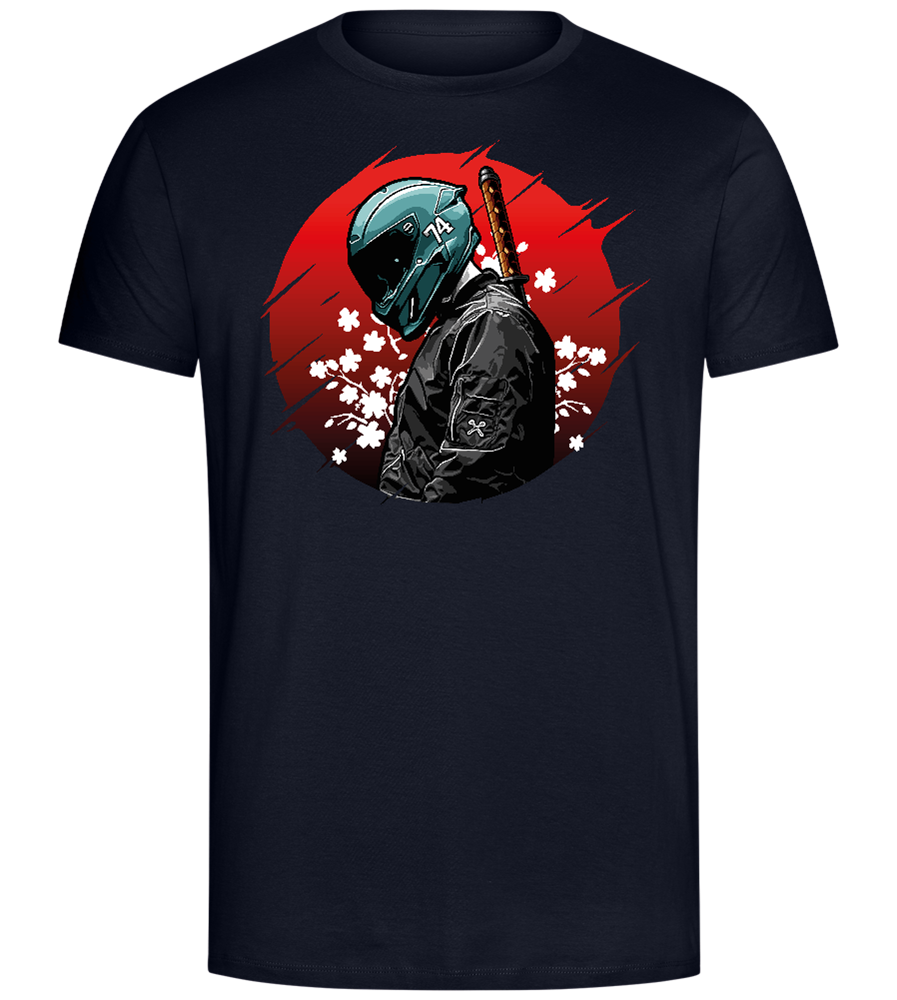 Red Samurai Design - Comfort Unisex T-Shirt_FRENCH NAVY_front