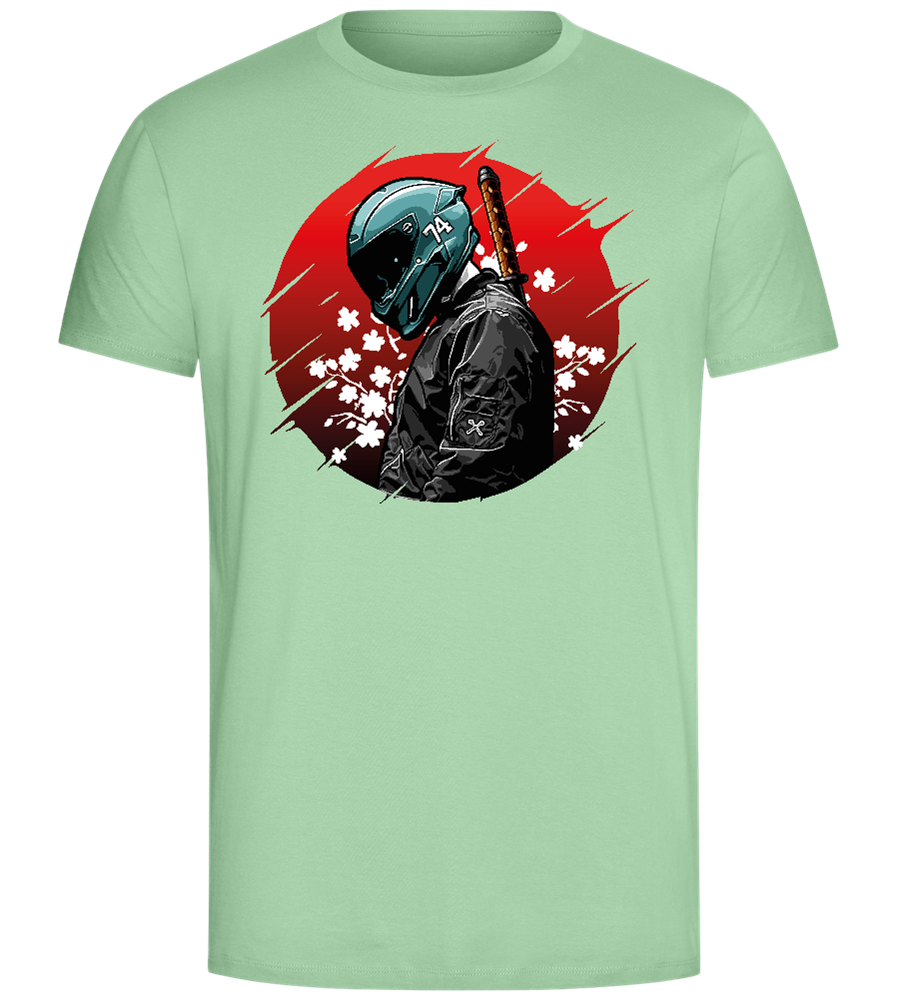 Red Samurai Design - Comfort Unisex T-Shirt_ICE GREEN_front