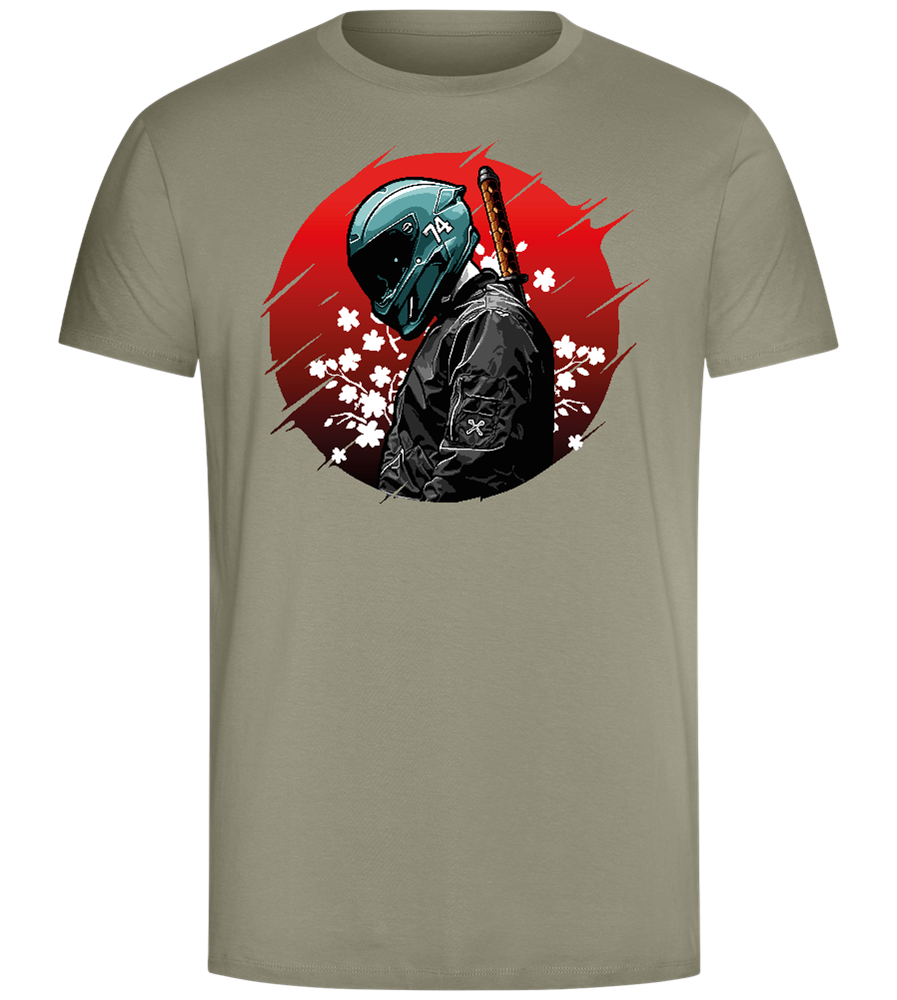 Red Samurai Design - Comfort Unisex T-Shirt_KHAKI_front