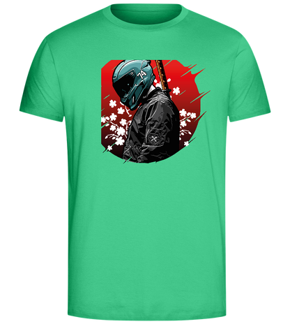 Red Samurai Design - Comfort Unisex T-Shirt_SPRING GREEN_front