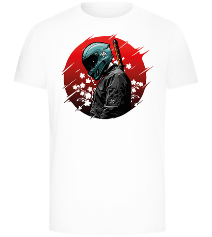 Red Samurai Design - Comfort Unisex T-Shirt_WHITE_front