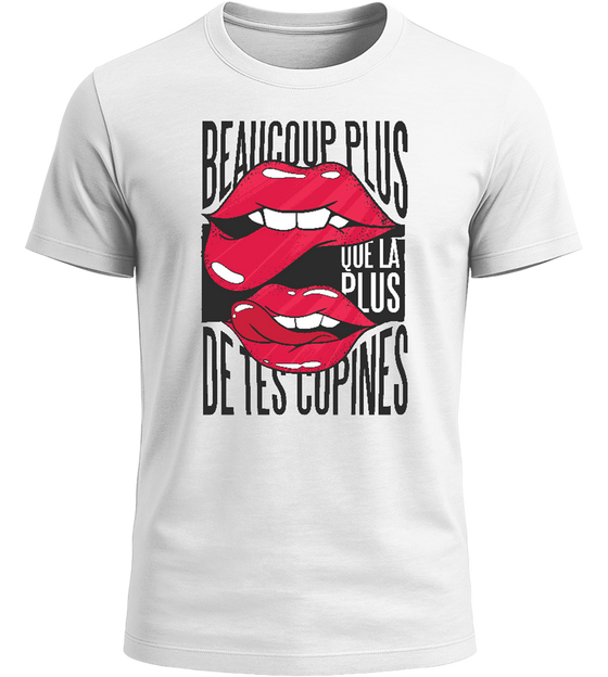 Sassy French Design - Basic Unisex T-Shirt_WHITE_front