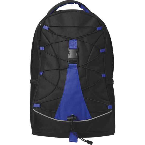 Adventure Backpack with Mesh Pockets_BLUE_front