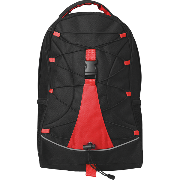 Adventure Backpack with Mesh Pockets_RED_front