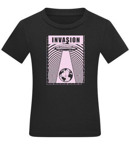 Invasion Ufo Design - Comfort kids fitted t-shirt_DEEP BLACK_front