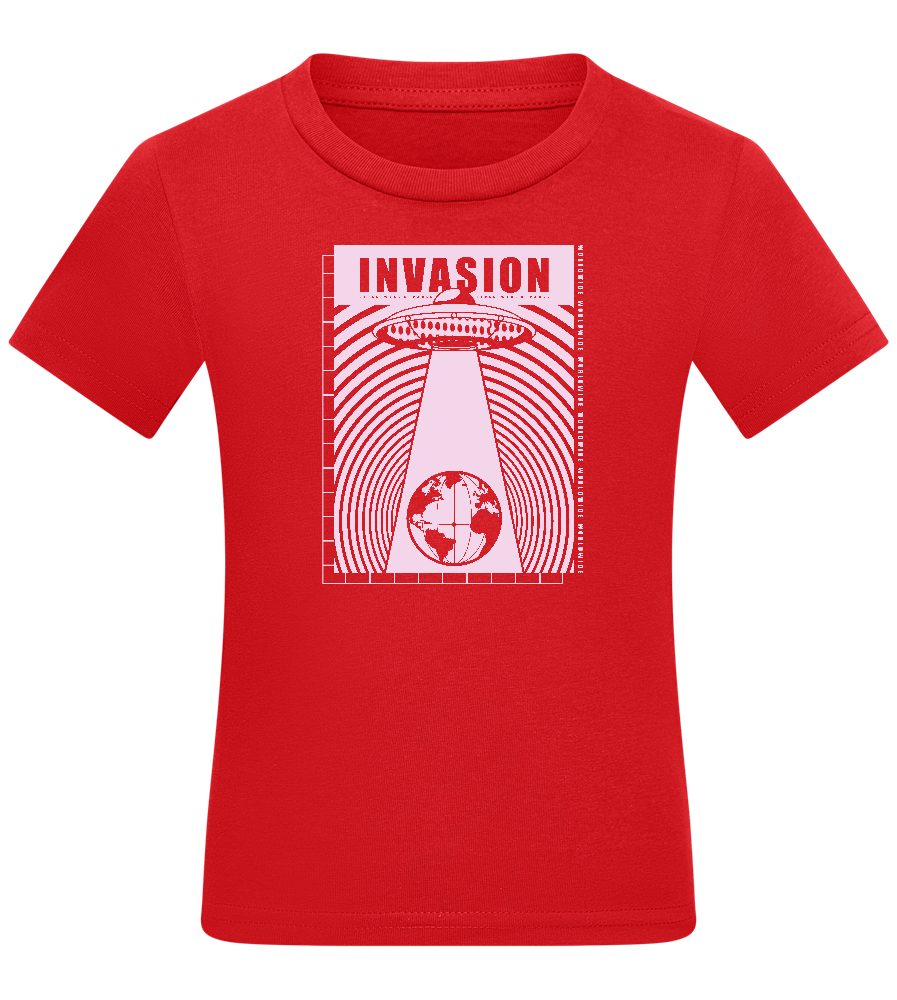 Invasion Ufo Design - Comfort kids fitted t-shirt_RED_front