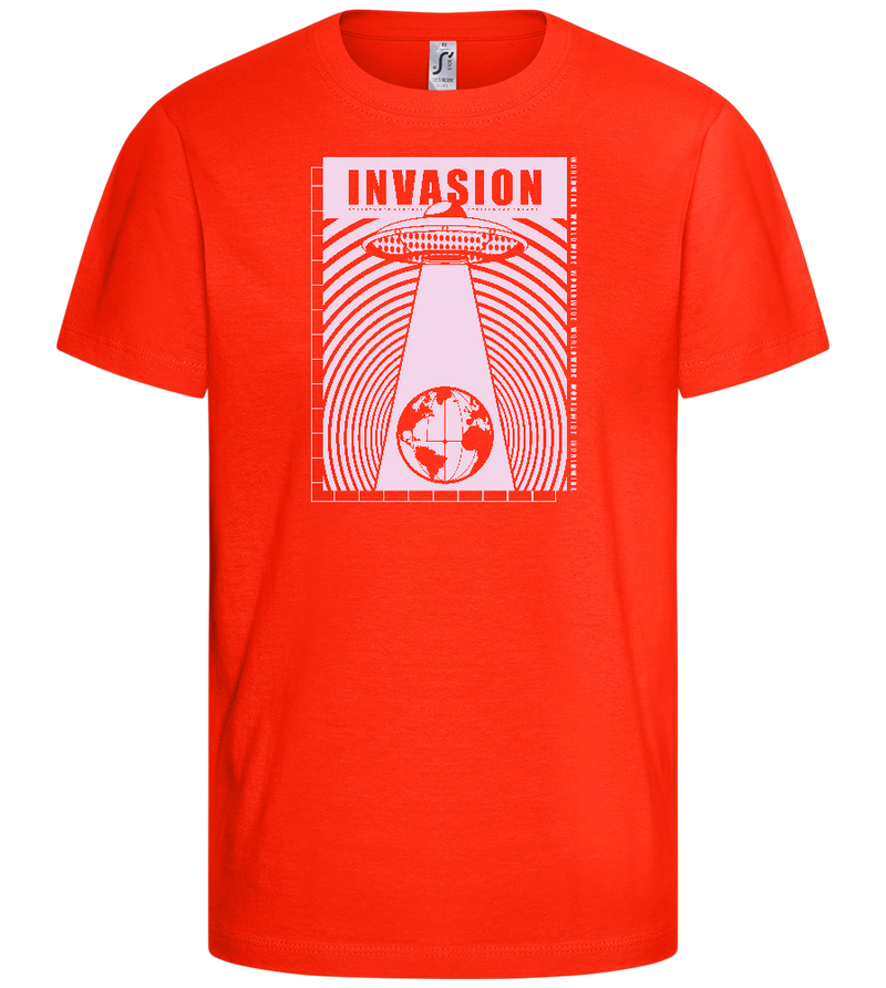 Invasion Ufo Design - Comfort kids fitted t-shirt_RED_front