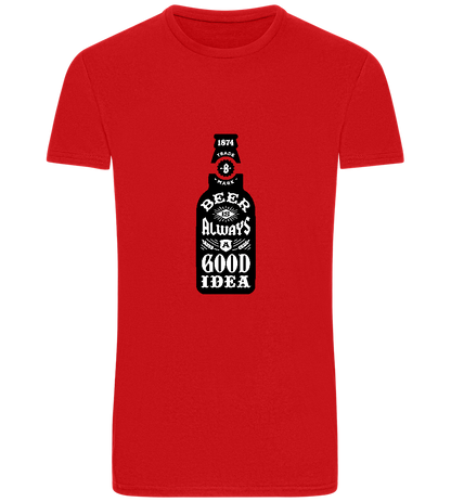 Beer Good Idea Design - Basic Unisex T-Shirt_RED_front