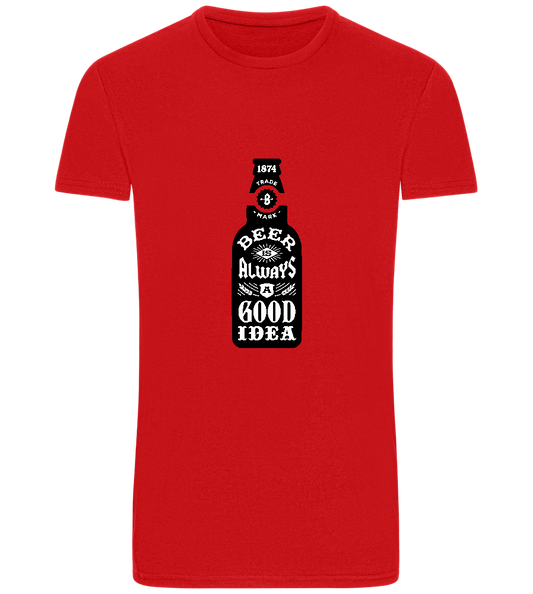 Beer Good Idea Design - Basic Unisex T-Shirt_RED_front