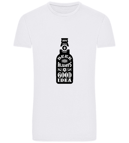 Beer Good Idea Design - Basic Unisex T-Shirt_WHITE_front
