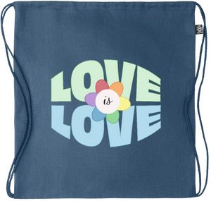 Love is Love Flower Design - Premium hemp drawstring bag