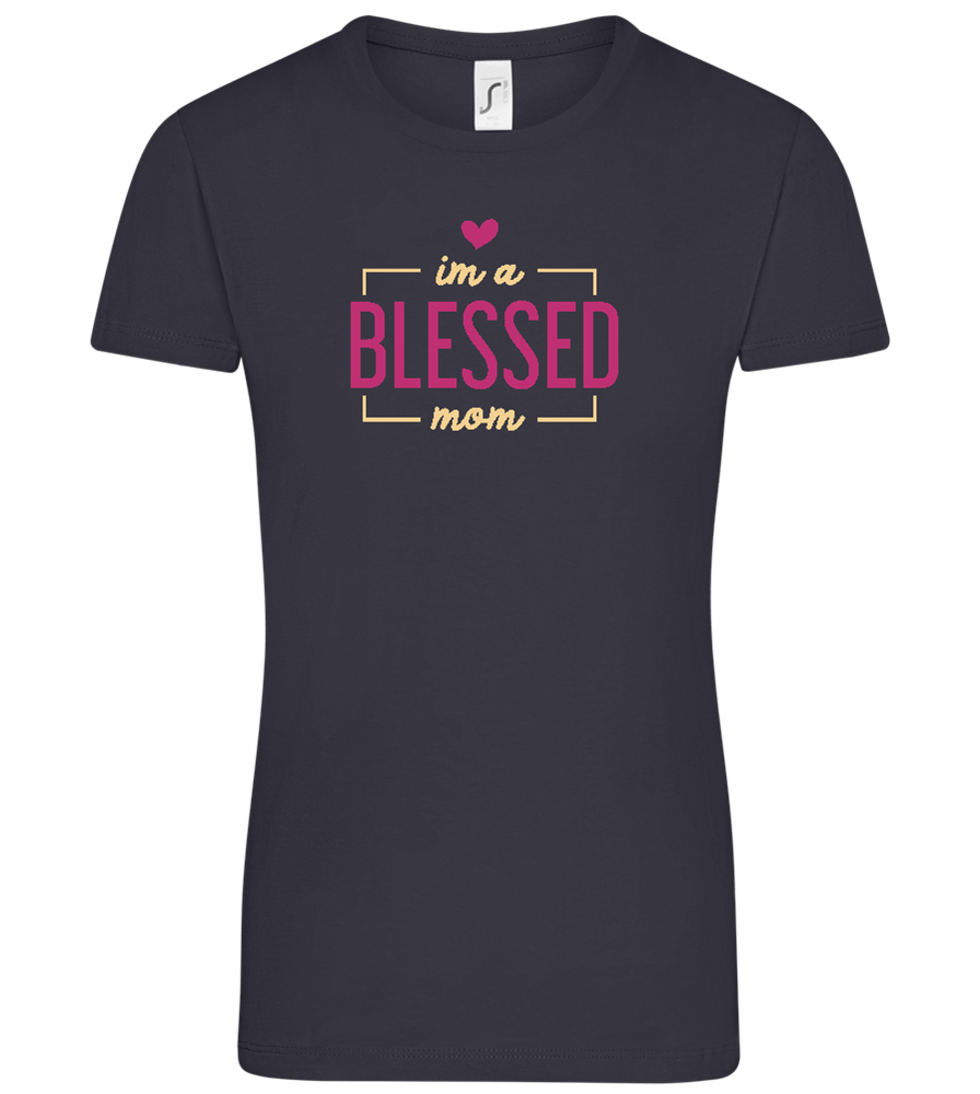 Im a Blessed Mom Design - Comfort women's t-shirt_MARINE_front