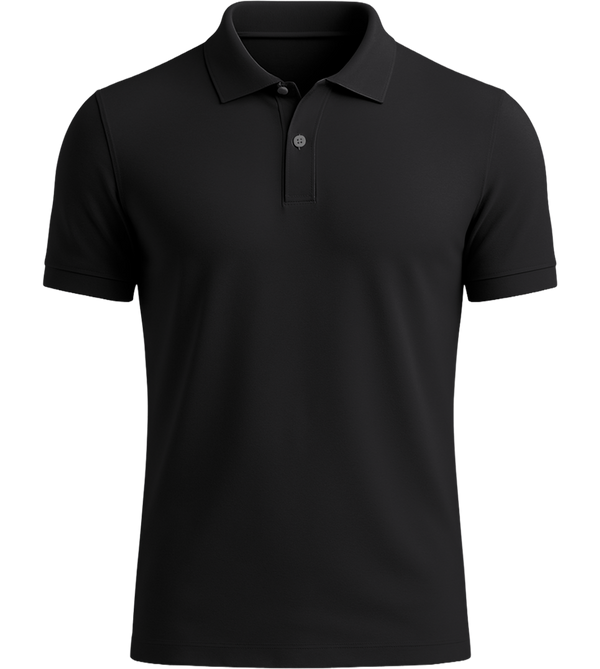 Premium Unisex Polo Shirt_BLACK_front