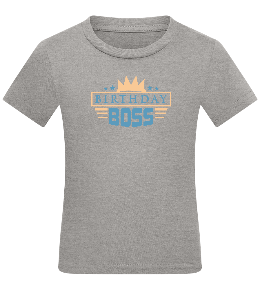The Birthday Boss Design - Comfort kids fitted t-shirt_ORION GREY_front