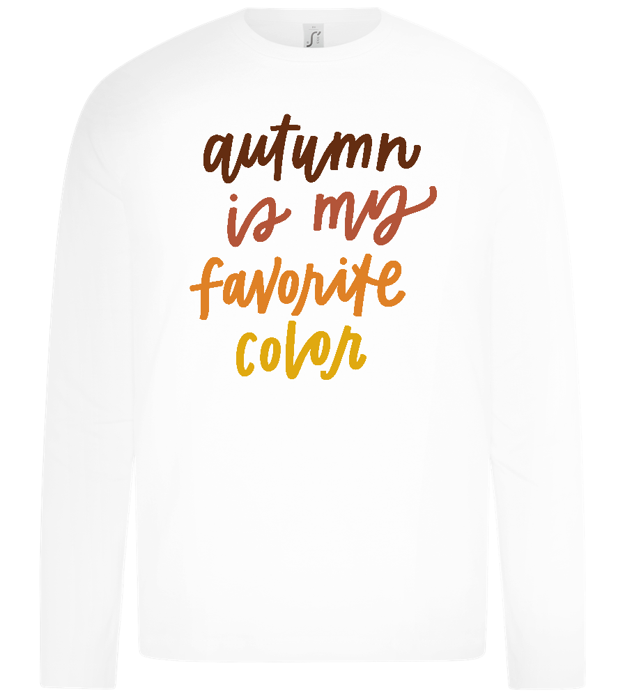 My Favorite Color is Autumn Design - Premium kids long sleeve t-shirt_WHITE_front