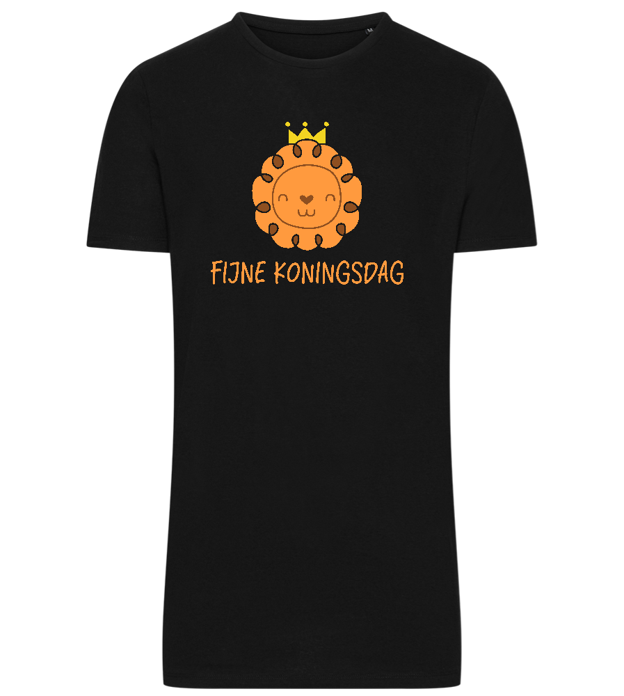 Fijne Koningsdag Design - Comfort men's long t-shirt_DEEP BLACK_front