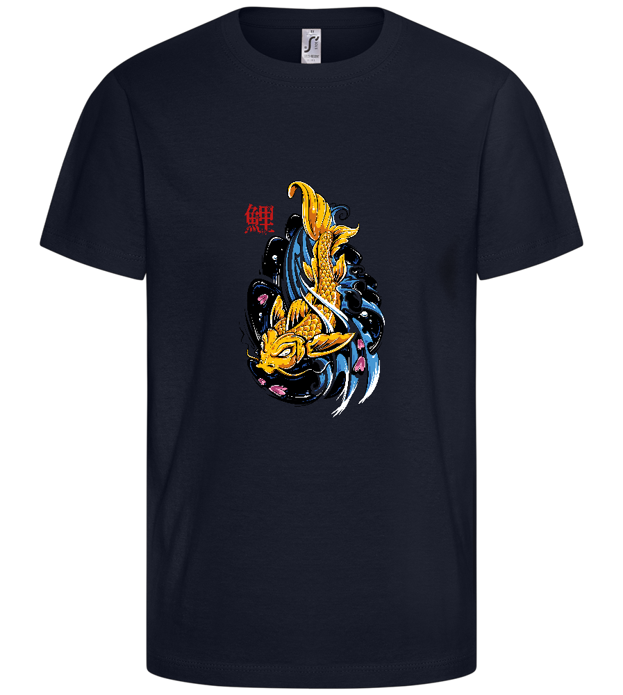 The Koi Carper Design - Comfort kids fitted t-shirt_FRENCH NAVY_front