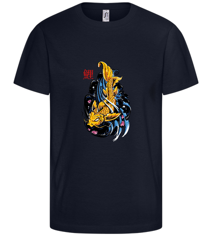 The Koi Carper Design - Comfort kids fitted t-shirt_FRENCH NAVY_front