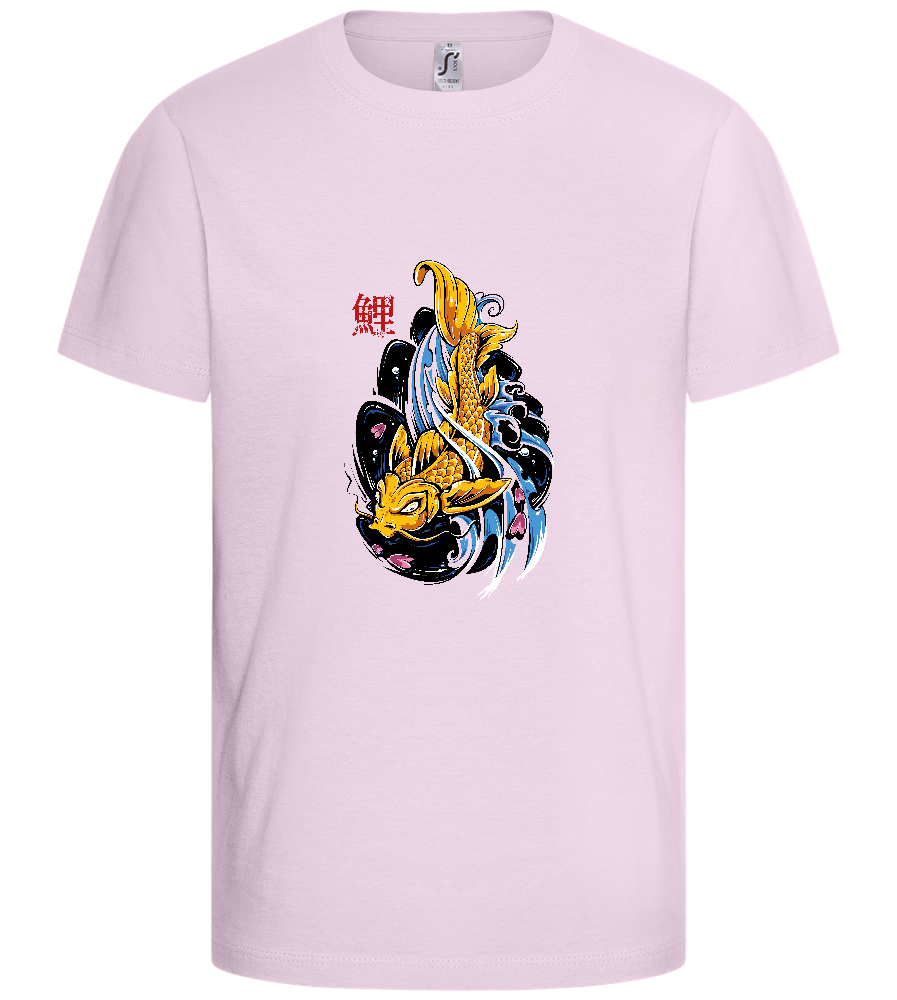 The Koi Carper Design - Comfort kids fitted t-shirt_LIGHT PINK_front