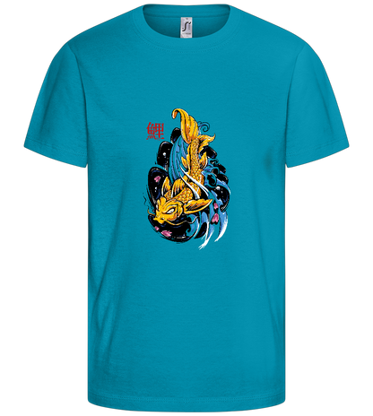 The Koi Carper Design - Comfort kids fitted t-shirt_TURQUOISE_front