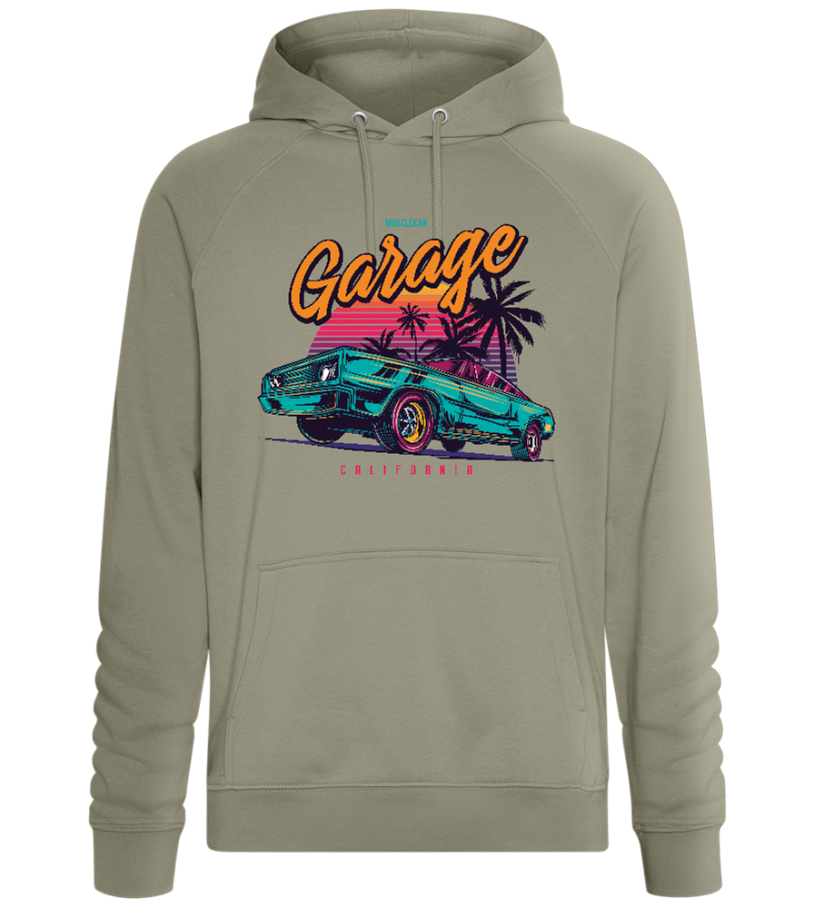 California Sunset Drive Design - Comfort unisex hoodie_KHAKI_front