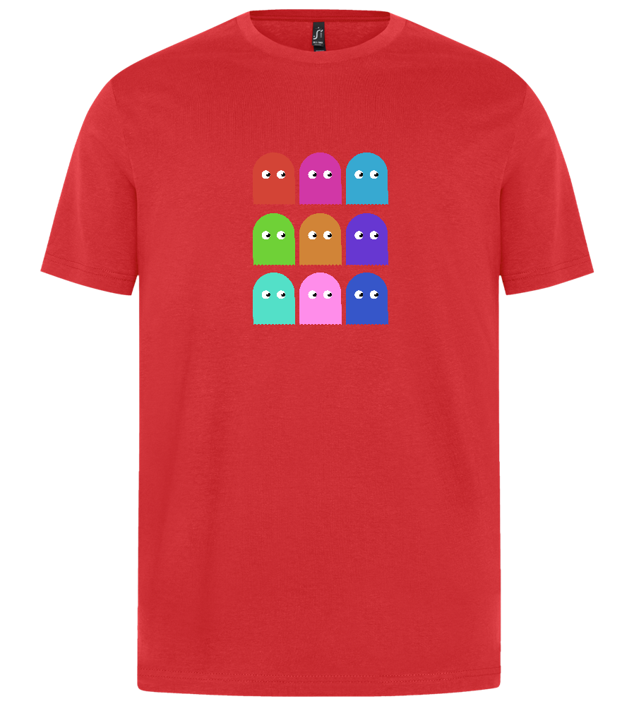 Oldschool Ghosts Design - Premium unisex regular fit t-shirt_RED_front