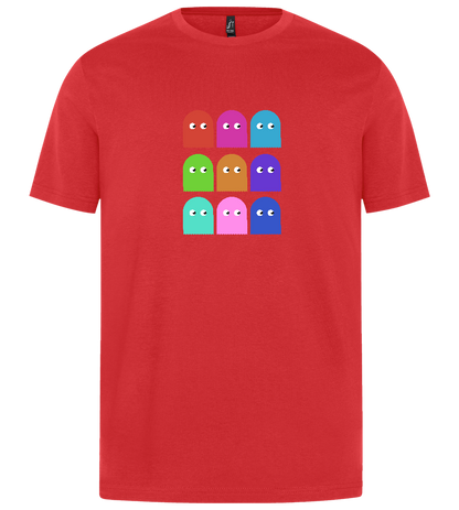 Oldschool Ghosts Design - Premium unisex regular fit t-shirt_RED_front