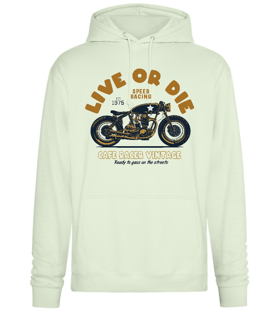 Live or Die Design - Premium Essential Unisex Hoodie_CREAMY GREEN_front