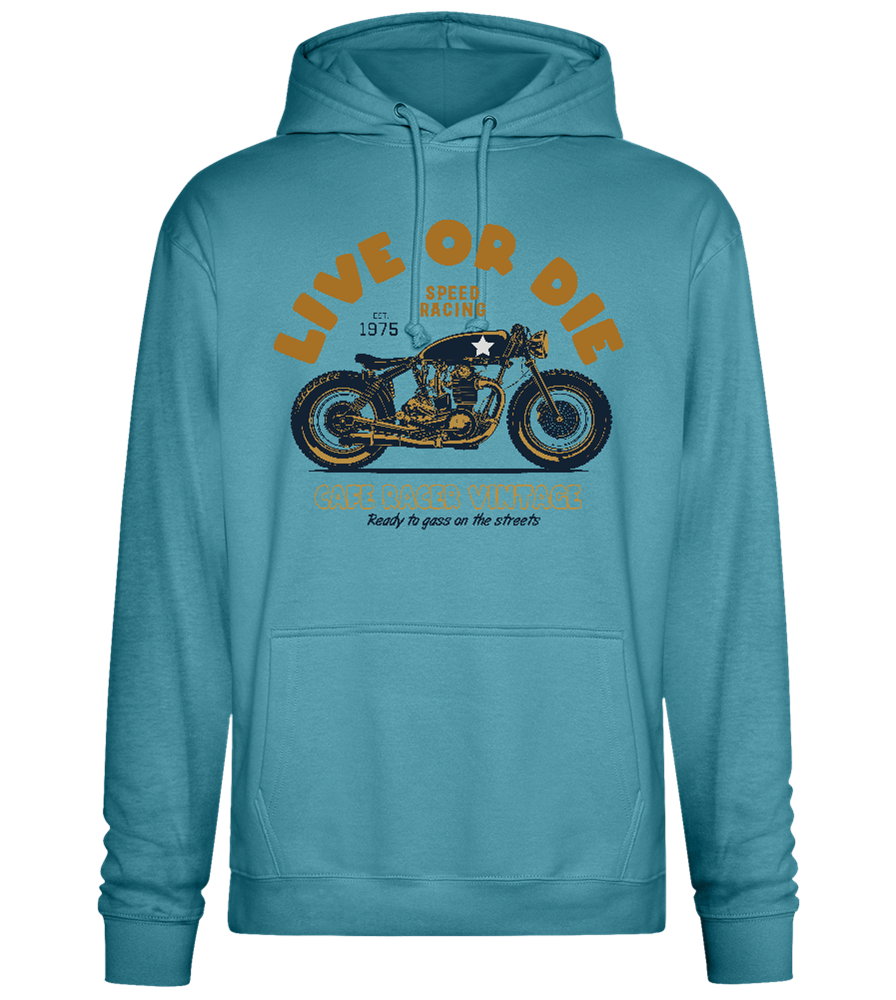 Live or Die Design - Premium Essential Unisex Hoodie_POOL BLUE_front