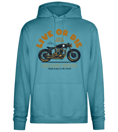 Live or Die Design - Premium Essential Unisex Hoodie_POOL BLUE_front