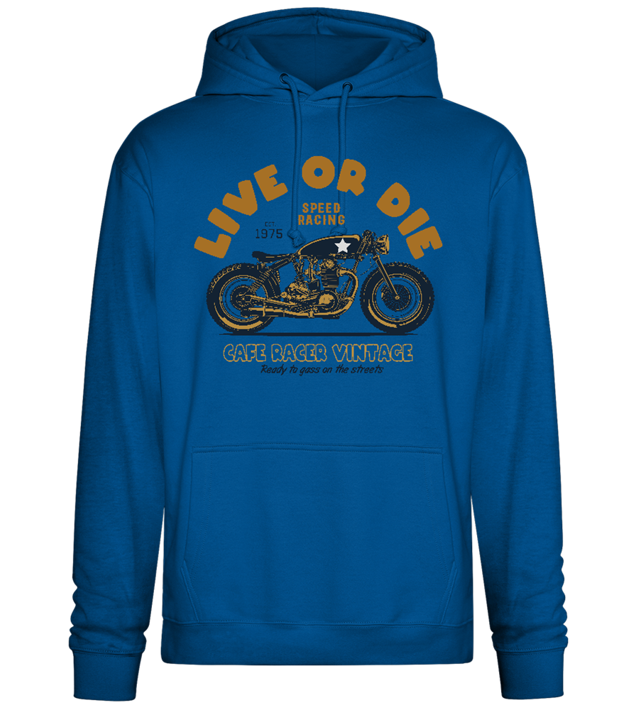 Live or Die Design - Premium Essential Unisex Hoodie_ROYAL_front